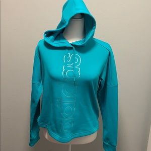 Women blue Adidas climawarm hoodie size small